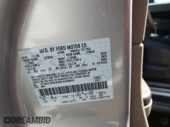 ✅ 2009 Ford Escape Hybrid • VIN: 1FMCU59309KA99802 • Lot: 76239904. Wystawiony na Copart z przebiegiem 109 711 mil. Bezpłatny archiwum sprzedaży aukcyjnych z USA i szczegółowy raport historii pojazdu na DreamBid. Zdjęcie 12.