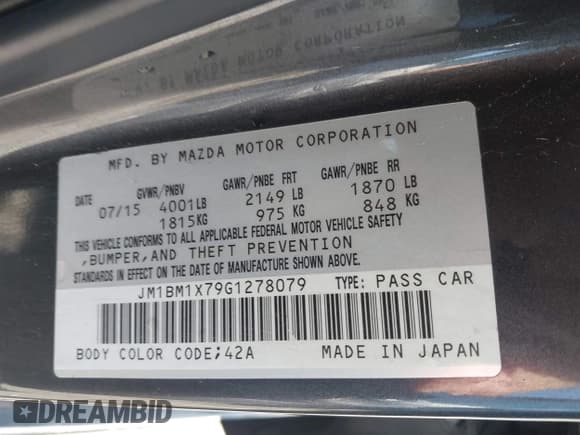 ✅ 2016 Mazda 3 i Grand Touring • VIN: JM1BM1X79G1278079 • Лот: 42010729. Опубликован ранее на IAAI с пробегом 104 797 миль. Бесплатный доступ к архиву аукционных продаж из США и подробный отчёт об истории автомобиля на DreamBid. Изображение 9.