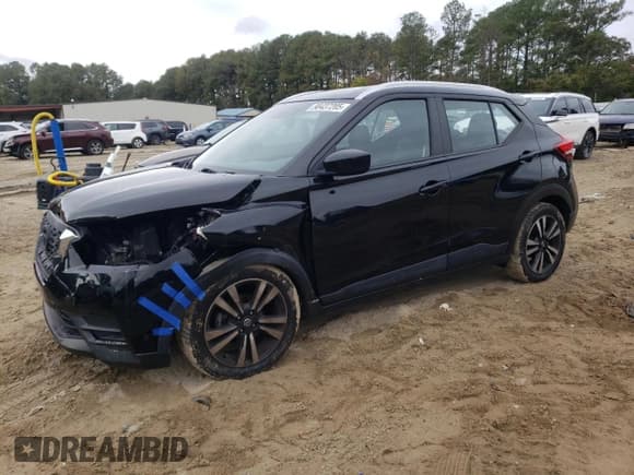 ✅ 2020 Nissan Kicks SV • VIN: 3N1CP5CV8LL487861 • Lot: 90437205. Listed on Copart with 106,175 mi. Free auction sales archive from the USA and detailed vehicle history report at DreamBid. Image 1.