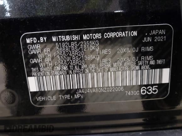 ✅ 2022 Mitsubishi Outlander SEL • VIN: JA4J4VA80NZ022006 • Lot: 43083614. Wystawiony na IAAI z przebiegiem 57 944 mil. Bezpłatny archiwum sprzedaży aukcyjnych z USA i szczegółowy raport historii pojazdu na DreamBid. Zdjęcie 9.