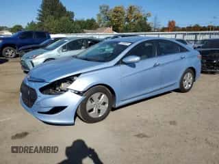 2012 Hyundai Sonata Hybrid z VIN KMHEC4A41CA058537, wystawiony jako Copart lot #87055465 z przebiegiem 82 131 mil mil oraz Szkoda całkowita • Salvage title. Historia ofert i sprzedaży dostępna na DreamBid. Obrazek 1.