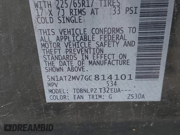 ✅ 2016 Nissan Rogue SL • VIN: 5N1AT2MV7GC814101 • Лот: 42878067. Опубликован ранее на IAAI с пробегом 168 070 миль. Бесплатный доступ к архиву аукционных продаж из США и подробный отчёт об истории автомобиля на DreamBid. Изображение 9.