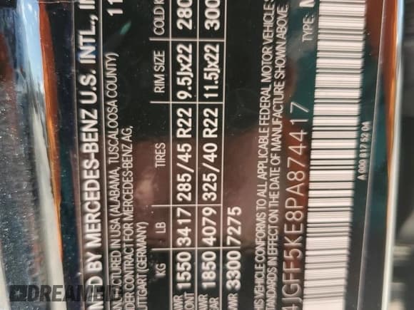 ✅ 2023 Mercedes-Benz GLS 450 • VIN: 4JGFF5KE8PA874417 • Lot: 66204455. Wystawiony na Copart z przebiegiem 41 643 mil. Bezpłatny archiwum sprzedaży aukcyjnych z USA i szczegółowy raport historii pojazdu na DreamBid. Zdjęcie 14.