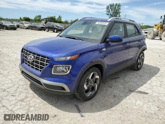✅ 2022 Hyundai Venue Limited • VIN: KMHRC8A31NU167825 • Lot: 56580445. Listed on Copart with 17,350 mi. Free auction sales archive from the USA and detailed vehicle history report at DreamBid. Image 1.