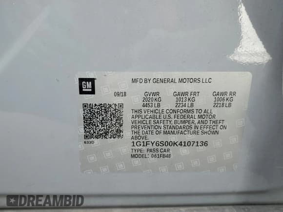 ✅ 2019 Chevrolet Bolt EV LT • VIN: 1G1FY6S00K4107136 • Lot: 78066604. Wystawiony na Copart z przebiegiem 39 310 mil. Bezpłatny archiwum sprzedaży aukcyjnych z USA i szczegółowy raport historii pojazdu na DreamBid. Zdjęcie 12.