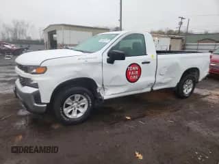 ✅ 2021 Chevrolet Silverado 1500 Work Truck • VIN: 3GCNWAEF0MG406353 • Лот: 90665115. Опубликован ранее на Copart с пробегом 95 351 миль. Бесплатный доступ к архиву аукционных продаж из США и подробный отчёт об истории автомобиля на DreamBid. Изображение 1.