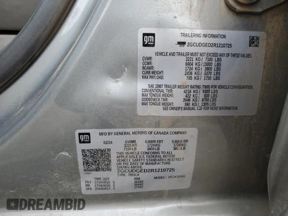 ✅ 2024 Chevrolet Silverado 1500 LTZ • VIN: 2GCUDGED2R1210725 • Лот: 92652775. Опубликован ранее на Copart с пробегом Не указан. Бесплатный доступ к архиву аукционных продаж из США и подробный отчёт об истории автомобиля на DreamBid. Изображение 12.