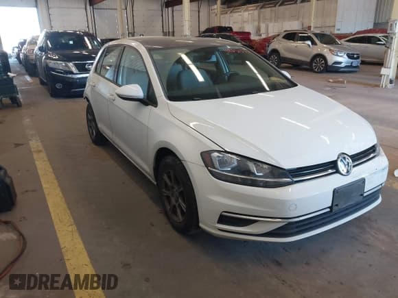 ✅ 2020 Volkswagen Golf TSI • VIN: 3VWG57AU4LM009941 • Lot: 42051373. Listed on IAAI with 48,292 mi. Free auction sales archive from the USA and detailed vehicle history report at DreamBid. Image 1.