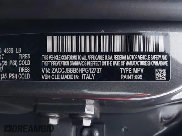 ✅ 2017 Jeep Renegade Latitude • VIN: ZACCJBBB5HPG12737 • Lot: 43613900. Listed on IAAI with 118,237 mi. Free auction sales archive from the USA and detailed vehicle history report at DreamBid. Image 9.