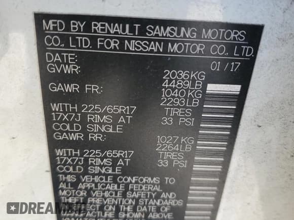 ✅ 2017 Nissan Rogue SV • VIN: KNMAT2MTXHP545315 • Lot: 91550655. Listed on Copart with Not provided. Free auction sales archive from the USA and detailed vehicle history report at DreamBid. Image 14.