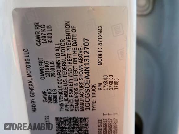 ✅ 2022 Chevrolet Colorado 2WD LT • VIN: 1GCGSCEA4N1312707 • Lot: 67942675. Listed on Copart with 13,144 mi. Free auction sales archive from the USA and detailed vehicle history report at DreamBid. Image 12.