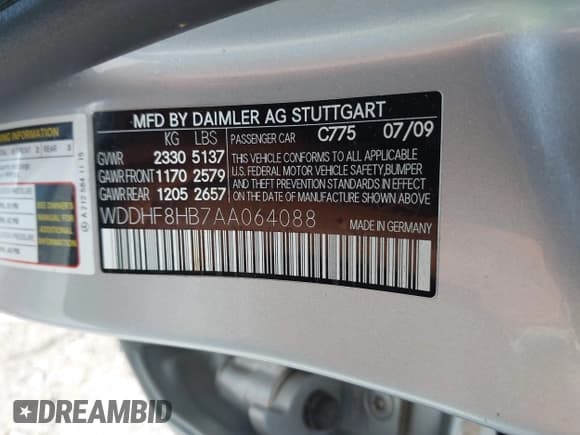 ✅ 2010 Mercedes-Benz E 350 Luxury • VIN: WDDHF8HB7AA064088 • Lot: 42960243. Listed on IAAI with 98,530 mi. Free auction sales archive from the USA and detailed vehicle history report at DreamBid. Image 9.
