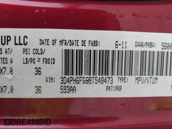 ✅ 2011 Dodge Journey R/T • VIN: 3D4PH6FG9BT548473 • Лот: 40894264. Опубликован ранее на IAAI с пробегом 114 192 миль. Бесплатный доступ к архиву аукционных продаж из США и подробный отчёт об истории автомобиля на DreamBid. Изображение 9.