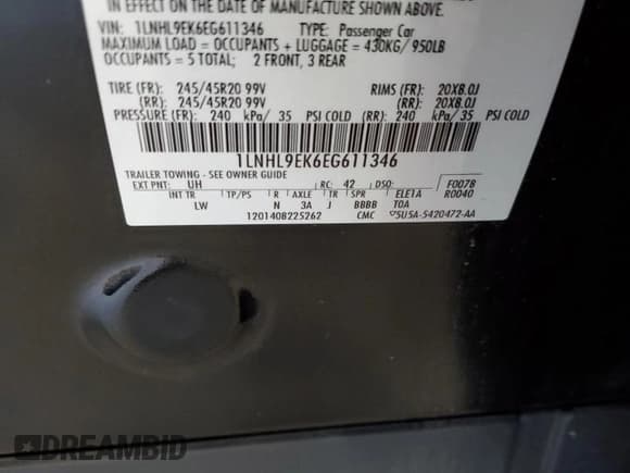 ✅ 2014 Lincoln MKS • VIN: 1LNHL9EK6EG611346 • Лот: 89897425. Опубликован ранее на Copart с пробегом 94 286 миль. Бесплатный доступ к архиву аукционных продаж из США и подробный отчёт об истории автомобиля на DreamBid. Изображение 13.