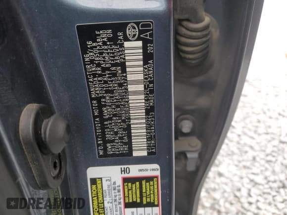 ✅ 2016 Toyota Corolla L • VIN: 2T1BURHE8GC734774 • Lot: 92786215. Listed on Copart with 175,299 mi. Free auction sales archive from the USA and detailed vehicle history report at DreamBid. Image 12.