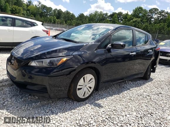 ✅ 2023 Nissan LEAF S • VIN: 1N4AZ1BV4PC561485 • Lot: 61085905. Listed on Copart with 25,614 mi. Free auction sales archive from the USA and detailed vehicle history report at DreamBid. Image 1.