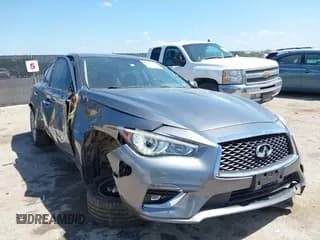 ✅ 2019 Infiniti Q50 Luxe • VIN: JN1EV7AP0KM514389 • Lot: 42082646. Listed on IAAI with 77,339 mi. Free auction sales archive from the USA and detailed vehicle history report at DreamBid. Image 1.