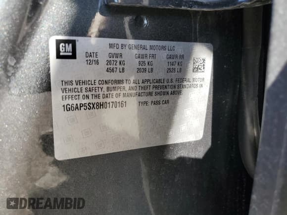 ✅ 2017 Cadillac CTS RWD • VIN: 1G6AP5SX8H0170161 • Lot: 81121434. Wystawiony na Copart z przebiegiem 31 346 mil. Bezpłatny archiwum sprzedaży aukcyjnych z USA i szczegółowy raport historii pojazdu na DreamBid. Zdjęcie 13.
