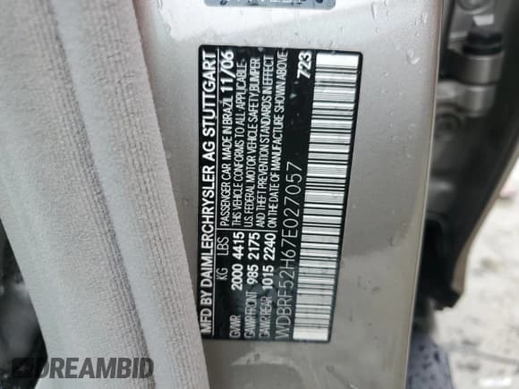 ✅ 2007 Mercedes-Benz C 230 Sport • VIN: WDBRF52H67E027057 • Lot: 59568325. Wystawiony na Copart z przebiegiem 144 208 mil. Bezpłatny archiwum sprzedaży aukcyjnych z USA i szczegółowy raport historii pojazdu na DreamBid. Zdjęcie 13.