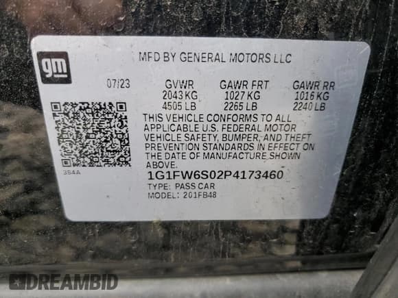 ✅ 2023 Chevrolet Bolt EV 1LT • VIN: 1G1FW6S02P4173460 • Lot: 73949884. Wystawiony na Copart z przebiegiem 28 604 mil. Bezpłatny archiwum sprzedaży aukcyjnych z USA i szczegółowy raport historii pojazdu na DreamBid. Zdjęcie 12.