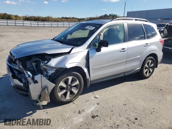 2017 Subaru Forester Limited with VIN JF2SJALC2HH407768, listed as a Copart auction lot 87364875 with 36,703 mi miles and Salvage title. Bid and sale history available at DreamBid. Image 1.