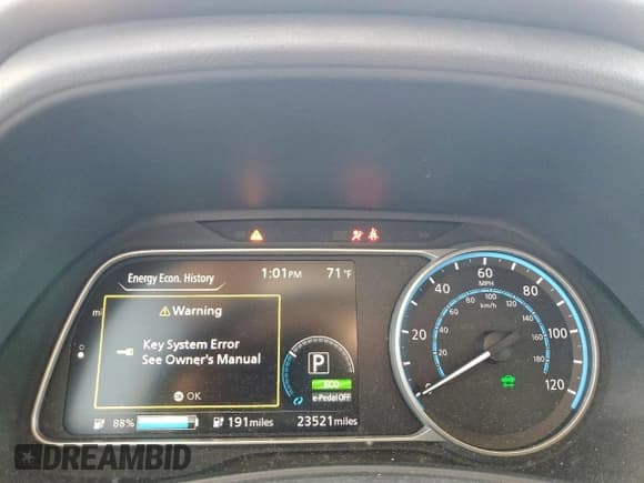 ✅ 2023 Nissan LEAF SV Plus • VIN: 1N4CZ1CV4PC552325 • Lot: 91875925. Listed on Copart with 23,521 mi. Free auction sales archive from the USA and detailed vehicle history report at DreamBid. Image 9.