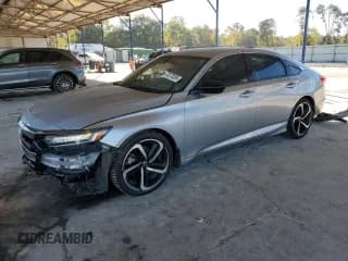 ✅ 2021 Honda Accord Sport • VIN: 1HGCV1F36MA083554 • Лот: 82378395. Опубликован ранее на Copart с пробегом 83 178 миль. Бесплатный доступ к архиву аукционных продаж из США и подробный отчёт об истории автомобиля на DreamBid. Изображение 1.