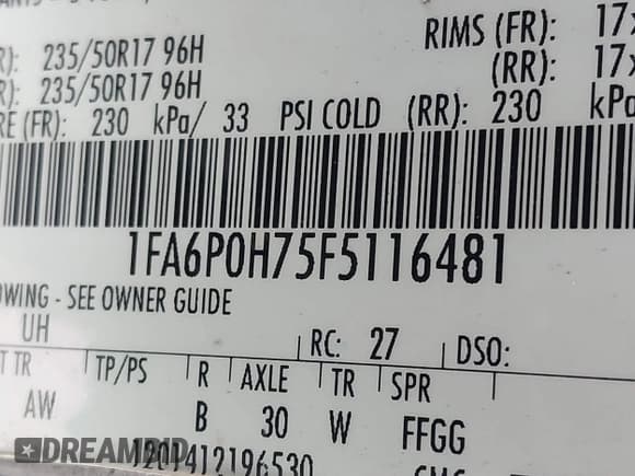 ✅ 2015 Ford Fusion SE • VIN: 1FA6P0H75FS116481 • Lot: 41629378. Wystawiony na IAAI z przebiegiem 132 528 mil. Bezpłatny archiwum sprzedaży aukcyjnych z USA i szczegółowy raport historii pojazdu na DreamBid. Zdjęcie 9.