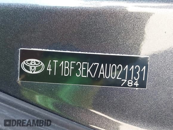 ✅ 2010 Toyota Camry SE • VIN: 4T1BF3EK7AU021131 • Lot: 43593689. Listed on IAAI with 151,087 mi. Free auction sales archive from the USA and detailed vehicle history report at DreamBid. Image 9.