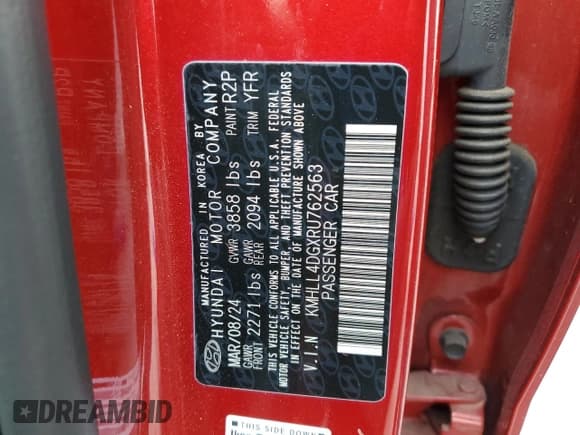 ✅ 2024 Hyundai Elantra SE • VIN: KMHLL4DGXRU762563 • Lot: 84364795. Wystawiony na Copart z przebiegiem 13 029 mil. Bezpłatny archiwum sprzedaży aukcyjnych z USA i szczegółowy raport historii pojazdu na DreamBid. Zdjęcie 13.