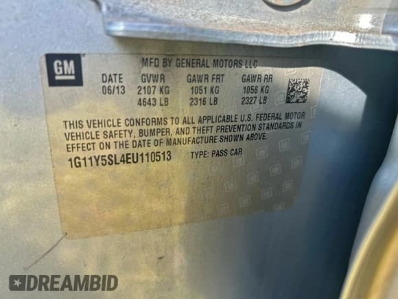 ✅ 2014 Chevrolet Impala LS • VIN: 1G11Y5SL4EU110513 • Лот: 95981375. Опубликован ранее на Copart с пробегом 164 883 миль. Бесплатный доступ к архиву аукционных продаж из США и подробный отчёт об истории автомобиля на DreamBid. Изображение 10.