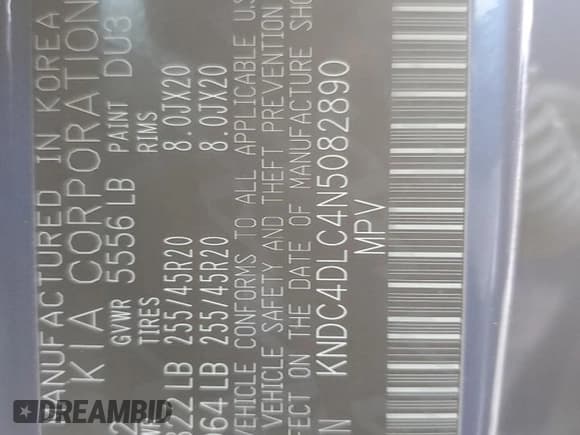 ✅ 2022 Kia EV6 GT-Line • VIN: KNDC4DLC4N5082890 • Лот: 81329955. Опубликован ранее на Copart с пробегом 18 474 миль. Бесплатный доступ к архиву аукционных продаж из США и подробный отчёт об истории автомобиля на DreamBid. Изображение 13.