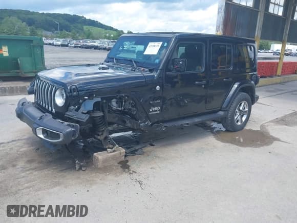 ✅ 2021 Jeep Wrangler Unlimited Sahara • VIN: 1C4HJXEN4MW610287 • Lot: 42538525. Listed on IAAI with 24,861 mi. Free auction sales archive from the USA and detailed vehicle history report at DreamBid. Image 2.