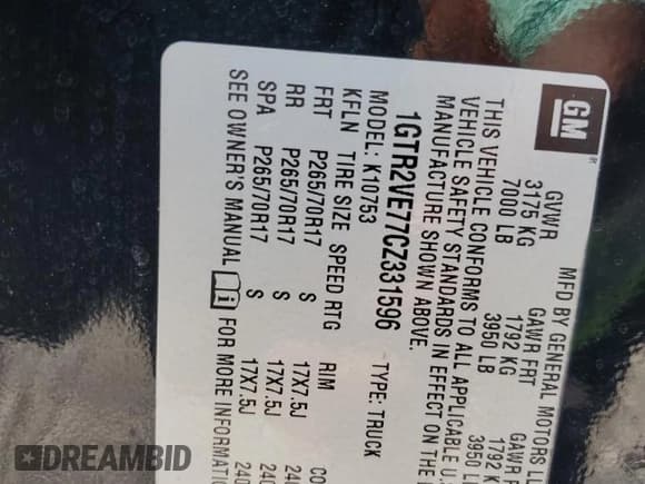 ✅ 2012 GMC Sierra 1500 SLE • VIN: 1GTR2VE77CZ331596 • Лот: 83816035. Опубликован ранее на Copart с пробегом 237 147 миль. Бесплатный доступ к архиву аукционных продаж из США и подробный отчёт об истории автомобиля на DreamBid. Изображение 12.