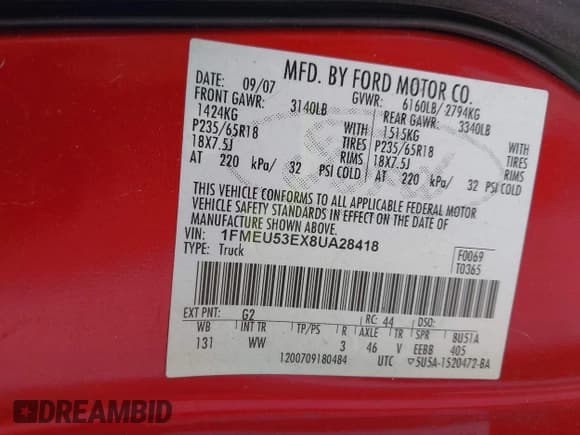 ✅ 2008 Ford Explorer Sport Trac Limited • VIN: 1FMEU53EX8UA28418 • Lot: 42314767. Listed on IAAI with 153,610 mi. Free auction sales archive from the USA and detailed vehicle history report at DreamBid. Image 9.