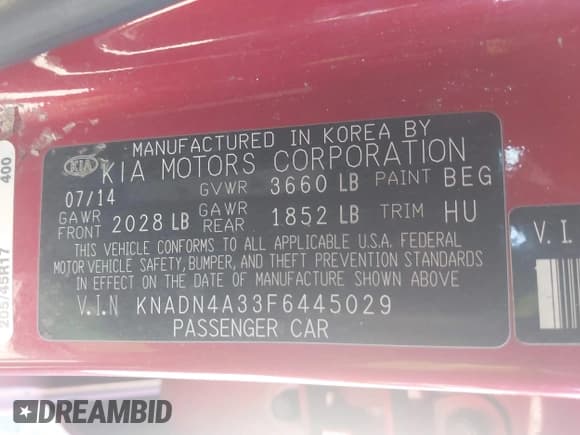 ✅ 2015 Kia Rio EX • VIN: KNADN4A33F6445029 • Лот: 41764857. Опубликован ранее на IAAI с пробегом 99 475 миль. Бесплатный доступ к архиву аукционных продаж из США и подробный отчёт об истории автомобиля на DreamBid. Изображение 9.