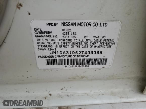 ✅ 2002 Nissan Maxima GXE • VIN: JN1DA31D62T439368 • Lot: 55974985. Wystawiony na Copart z przebiegiem 124 551 mil. Bezpłatny archiwum sprzedaży aukcyjnych z USA i szczegółowy raport historii pojazdu na DreamBid. Zdjęcie 12.