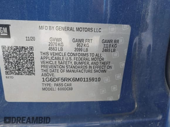 ✅ 2021 Cadillac CT4 Premium Luxury • VIN: 1G6DF5RK6M0115910 • Lot: 43640319. Wystawiony na IAAI z przebiegiem 63 375 mil. Bezpłatny archiwum sprzedaży aukcyjnych z USA i szczegółowy raport historii pojazdu na DreamBid. Zdjęcie 9.