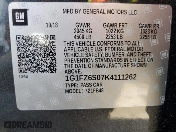 ✅ 2019 Chevrolet Bolt EV Premier • VIN: 1G1FZ6S07K4111262 • Lot: 46737375. Wystawiony na Copart z przebiegiem 45 400 mil. Bezpłatny archiwum sprzedaży aukcyjnych z USA i szczegółowy raport historii pojazdu na DreamBid. Zdjęcie 12.