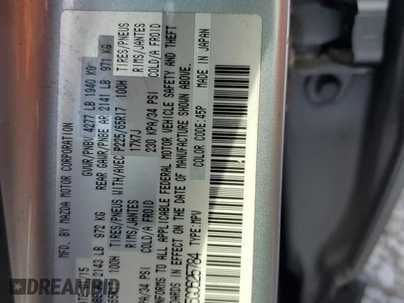 ✅ 2016 Mazda CX-5 Sport • VIN: JM3KE2BE5G0625784 • Lot: 64513945. Listed on Copart with 128,711 mi. Free auction sales archive from the USA and detailed vehicle history report at DreamBid. Image 13.