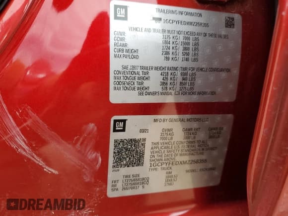 ✅ 2021 Chevrolet Silverado 1500 LT Trail Boss • VIN: 1GCPYFEDXMZ258355 • Lot: 49635004. Wystawiony na Copart z przebiegiem 24 155 mil. Bezpłatny archiwum sprzedaży aukcyjnych z USA i szczegółowy raport historii pojazdu na DreamBid. Zdjęcie 14.