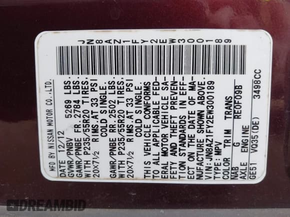 ✅ 2014 Nissan Murano • VIN: JN8AZ1FY2EW300189 • Лот: 43003488. Опубликован ранее на IAAI с пробегом 77 740 миль. Бесплатный доступ к архиву аукционных продаж из США и подробный отчёт об истории автомобиля на DreamBid. Изображение 9.