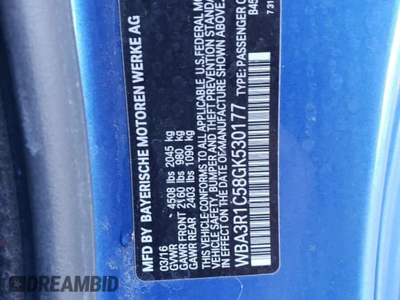 ✅ 2016 BMW 4 Series 435i • VIN: WBA3R1C58GK530177 • Lot: 82661314. Wystawiony na Copart z przebiegiem 114 616 mil. Bezpłatny archiwum sprzedaży aukcyjnych z USA i szczegółowy raport historii pojazdu na DreamBid. Zdjęcie 14.