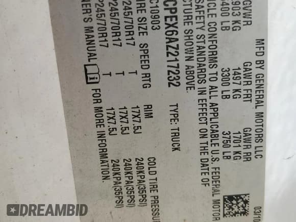 ✅ 2010 Chevrolet Silverado 1500 Work Truck • VIN: 1GCPCPEX6AZ217232 • Lot: 71001855. Listed on Copart with Not provided. Free auction sales archive from the USA and detailed vehicle history report at DreamBid. Image 12.