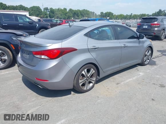 ✅ 2015 Hyundai Elantra Sport • VIN: KMHDH4AH8FU371877 • Lot: 43105376. Listed on IAAI with 176,182 mi. Free auction sales archive from the USA and detailed vehicle history report at DreamBid. Image 4.