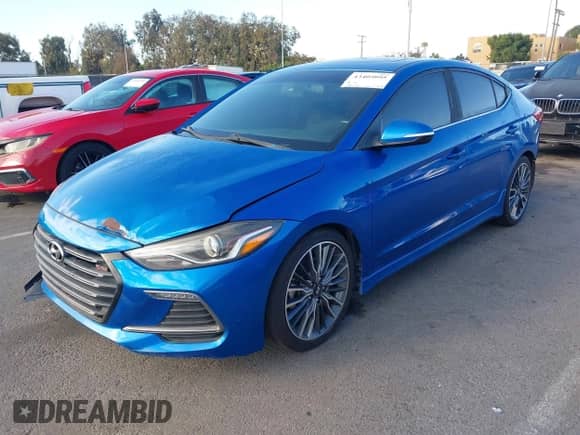 2018 Hyundai Elantra Sport with VIN KMHD04LB2JU598510, listed as a IAAI auction lot 43405095 with 119,850 mi miles and . Bid and sale history available at DreamBid. Image 2.