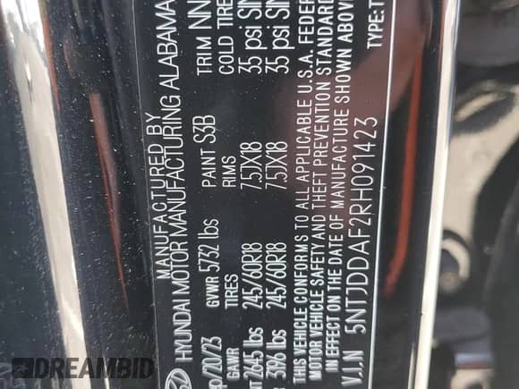 2024 Hyundai Santa Cruz XRT с VIN 5NTJDDAF2RH091423, выставлен на аукционе Copart как лот 82211275 с пробегом 7 923 миль миль и Списание • Salvage title. История ставок и продаж доступна на DreamBid. Изображение 13.