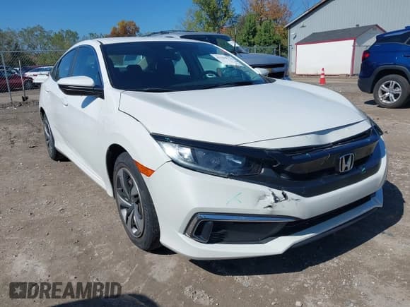 ✅ 2020 Honda Civic LX • VIN: 2HGFC2F61LH543593 • Lot: 43304576. Listed on IAAI with 46,544 mi. Free auction sales archive from the USA and detailed vehicle history report at DreamBid. Image 1.