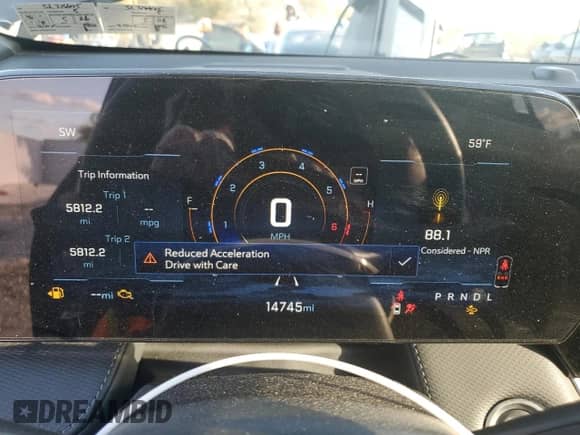 2025 Chevrolet Equinox AWD LT with VIN 3GNAXPEG2SL316625, listed as a Copart auction lot 90637865 with 14,745 mi miles and Non repairable. Bid and sale history available at DreamBid. Image 9.