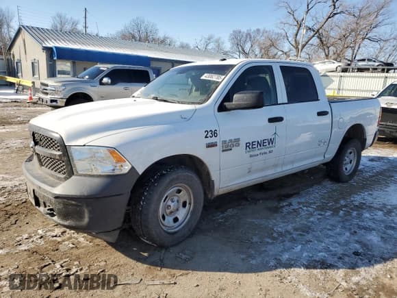 ✅ 2019 Ram 1500 Tradesman • VIN: 3C6RR7KT4KG723272 • Lot: 43082785. Listed on Copart with 125,071 mi. Free auction sales archive from the USA and detailed vehicle history report at DreamBid. Image 1.